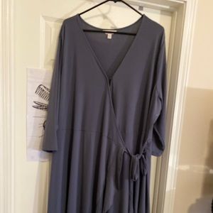 Grey wrap around dress